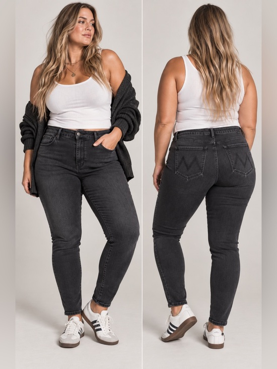 MOTHER Denim - mother the mid rise dazzler ankle skinny black jeans not guilty wash 33 stretchy